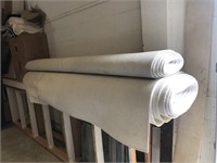 2 rolls of white bound edge carpet