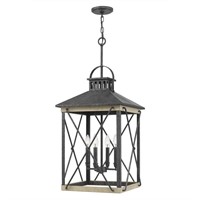 $272 Quoizel Brennan 2-Light Chandelier Old Black