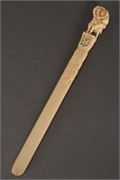 19th Century Carved Ivory Page Turner,