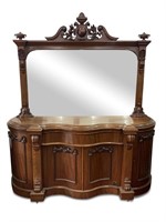 Large Victorian Mirrored Back Sideboard,