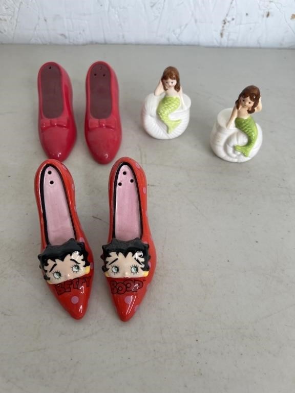 Shoes and Mermaid Salt and Pepper Shakers