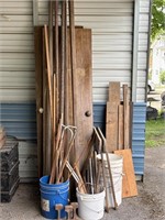 -3 railroad track anvils two interior doors, one
