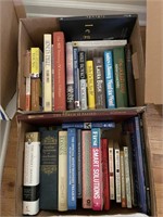 Two boxes of books - art, nature, self help,