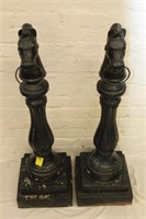 Pair Antique Horse Hitching Posts