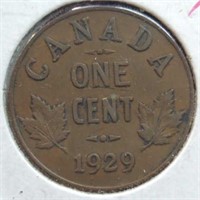 1929 Canadian penny