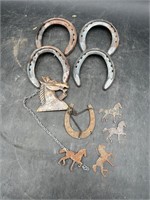 Horse Shoes & Other Metal Decor