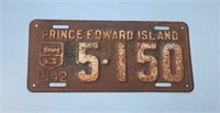 1942 PEI License Plate