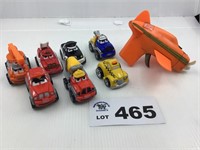 Set Of Small Tonka Trucks And Airplane Toy
