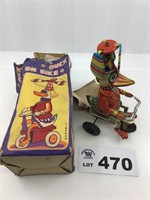 Wind Up Tin Duck on Bike