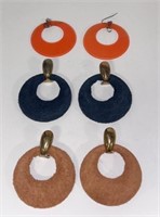 Costume Jewelry Post Earring Lot (3)