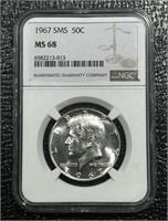 1968-P Kennedy Half Dollar *SMS NGC MS68
