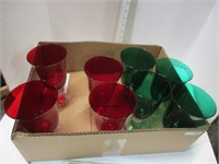 Nice lot of red and green glassware