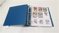 binder of football trading cards