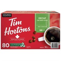 80-Pk Tim Hortons Single-serve Decaf K-Cup Pods