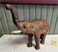 Leather Elephant Figure