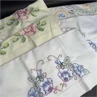 Lot of Pillowcases Embroidered & Painted
Some