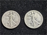 1918 & 1918D Liberty Walking Half Dollars