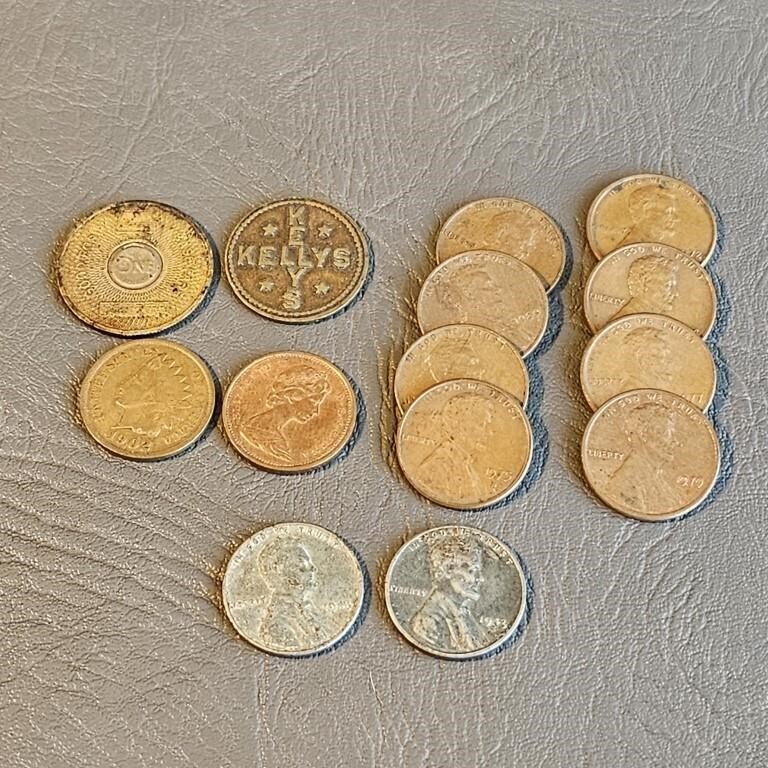 1943 Steel Pennies, Indian Head, Copper Cents