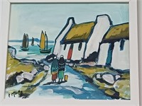 Pat Murphy "Watching the Boats" Signed OIL