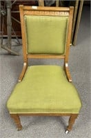 Vintage Victorian Walnut Parlor Chair
