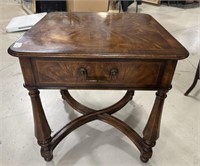 Reproduction Burl Finish Side Table
