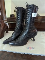 Victorian Black Lace up Boots