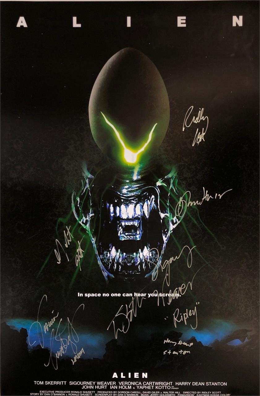 Alien Sigourney Weaver Autograph Poster