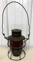 Adams & Westlake Co. Lantern Red Globe