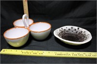 Snack Dish and Pottery Bowl