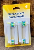 4 Pak Replacement Toothbrush Heads