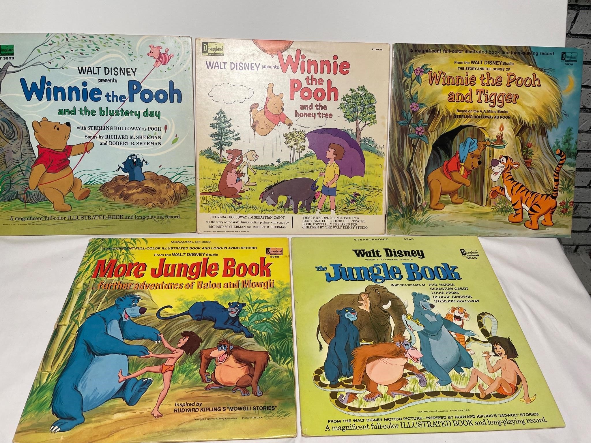 5 Vintage Disney Record Books