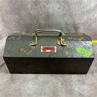 Vintage Metal Toolbox with Contents