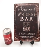 Affiche en métal Whiskey bar