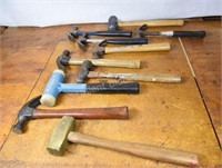 Nice Assortment of Hammers including Brass