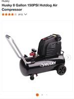 Husky Husky 8 Gallon 150PSI Hotdog Air Compressor