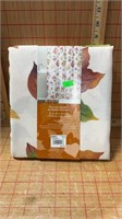 Shower curtain leaf pattern