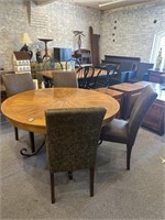 Round dining room table and 4 chairs