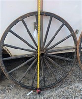 Cast Iron and Wood Wagon Wheel