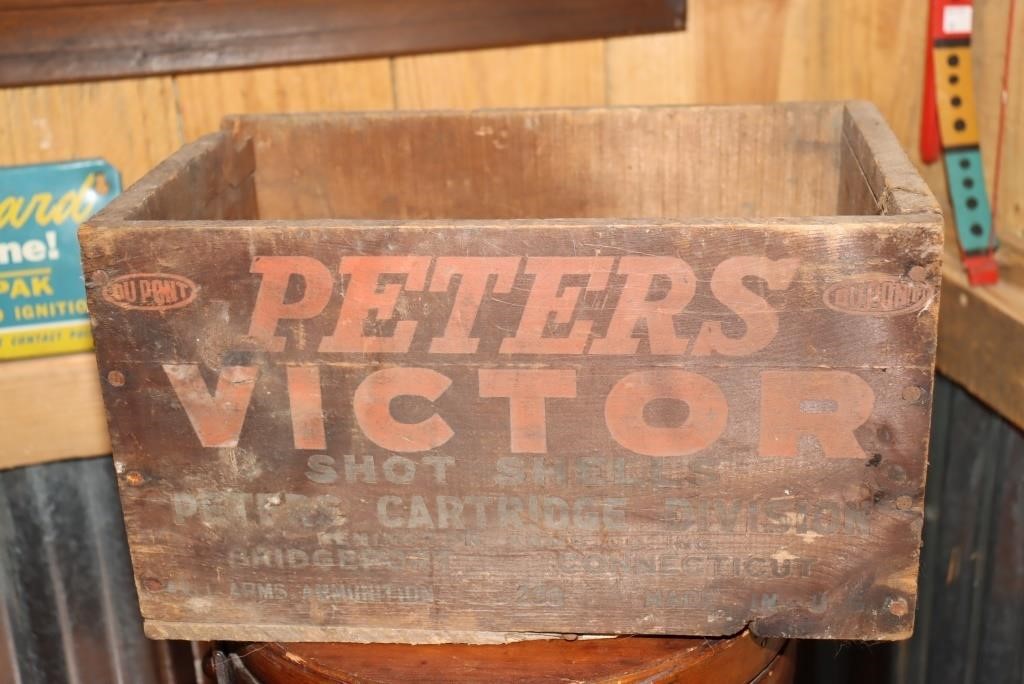 Peters Victor Shot Shells wooden box 20 gauge