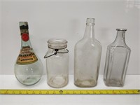 quantity of assorted vintage bottles