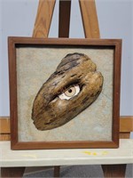 Slate & Wood Wall Hanging Eye Art