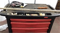 Rubbermaid action packer toolbox w/ tools