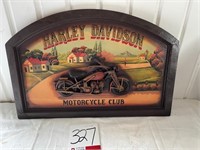 Wooden Harley Davidson Sign