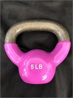 5 LBS Kettle Bell Weight - new -pink handle