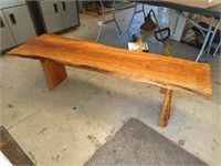 LIVE EDGE WOOD BENCH