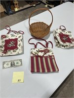 3 Longaberger Bags & Basket