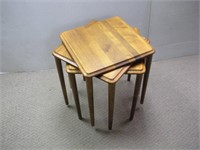 (3 Nesting Maple Tables  15x15x18 inches