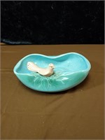 Pink and blue McCoy bowl approx 10 inches wide