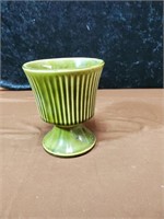 Floraline green compote approx 6 inches tall
