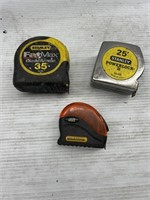 Three tape measures